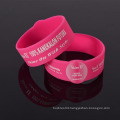 Factory supply 1 inch wide rubber wristbands custom shape silicone bracelets